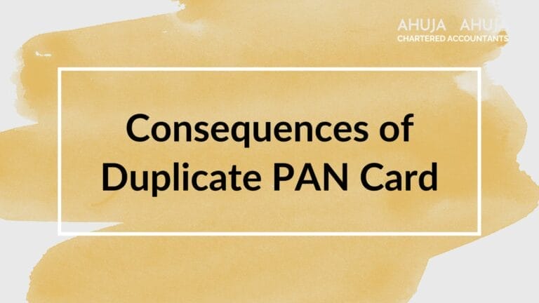 Consequences of Duplicate PAN Card