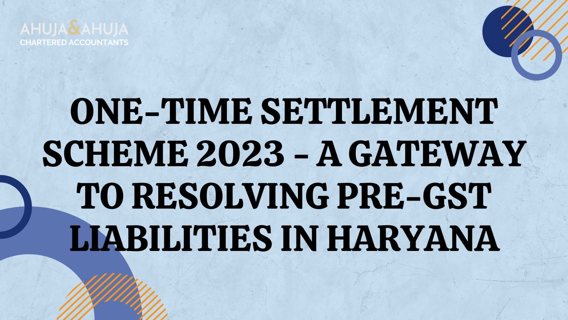 One-Time Settlement Scheme 2023