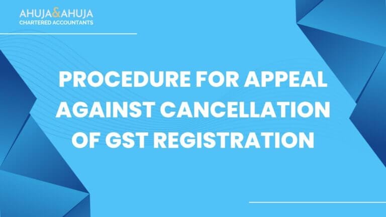 Appeal against Cancellation of GST Registration