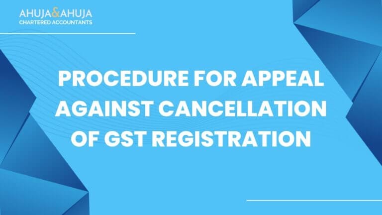 Appeal against Cancellation of GST Registration