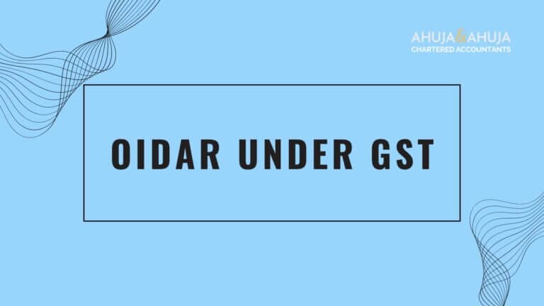 OIDAR under GST