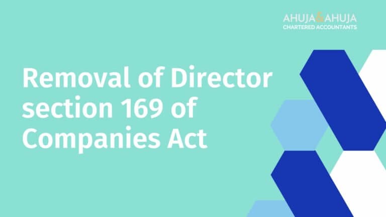 Removal of Director section 169 of Companies Act